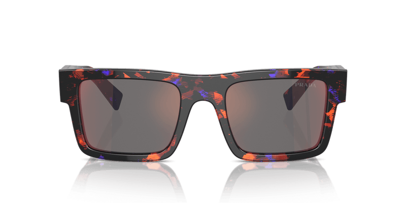 Prada PR 19WS in Abstract Orange / Dark Grey Mirror Blue/Red (06V40E) - Alternate View