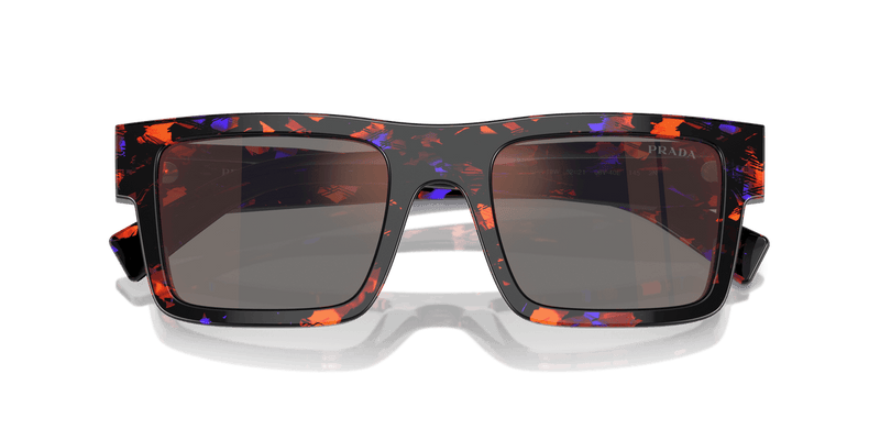 Prada PR 19WS in Abstract Orange / Dark Grey Mirror Blue/Red (06V40E) - Alternate View