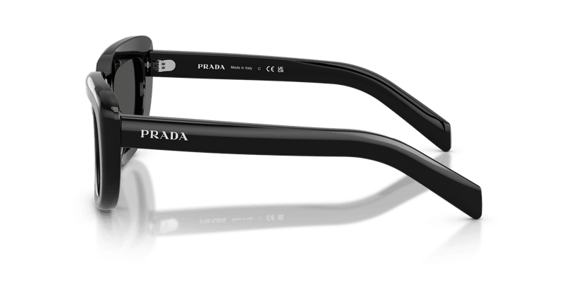 Prada PR D07S in Black / Dark Grey (16K08Z) - Temple Detail