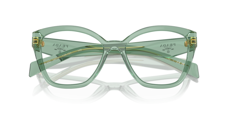 Prada PR 20ZV in Transparent Sage / Demo Lens (11R1O1) - Side View