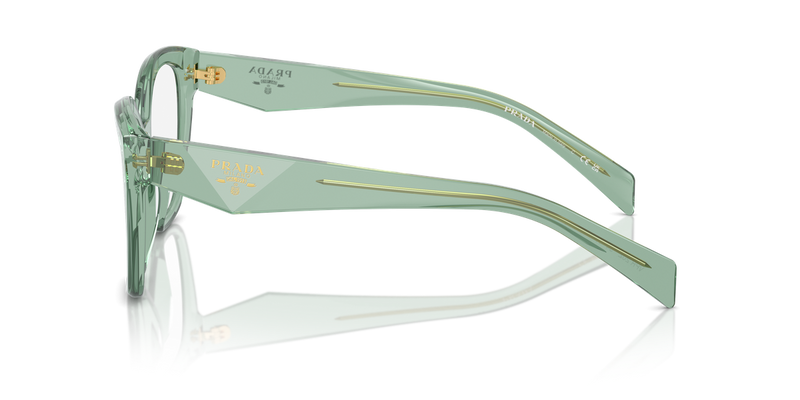 Prada PR 20ZV in Transparent Sage / Demo Lens (11R1O1) - Back View
