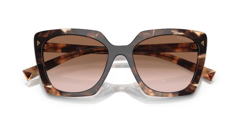 Prada PR 23ZS in Caramel Tortoise / Brown Gradient (07R0A6) - Side View