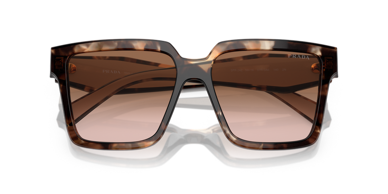Prada PR 24ZS in Caramel Tortoise / Brown Gradient (07R0A6) - Side View
