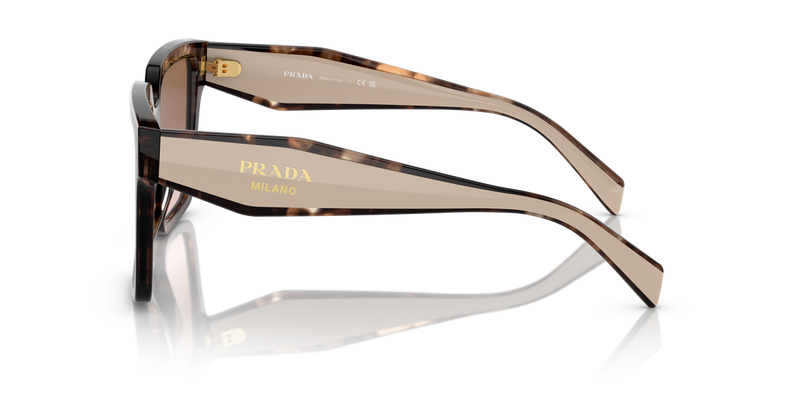 Prada PR 24ZS in Caramel Tortoise / Brown Gradient (07R0A6) - Back View