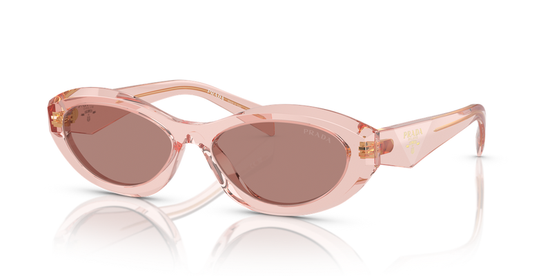 Prada PR 26ZSF in Transparent Peach / Light Brown (19Q10D) - Alternate View