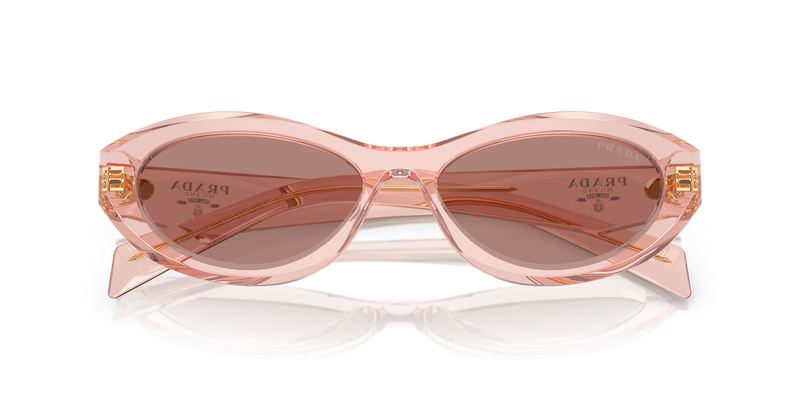 Prada PR 26ZSF in Transparent Peach / Light Brown (19Q10D) - Alternate View