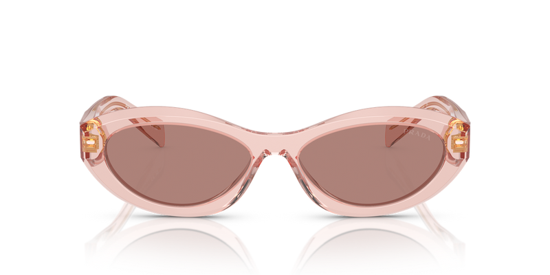 Prada PR 26ZSF in Transparent Peach / Light Brown (19Q10D) - Alternate View