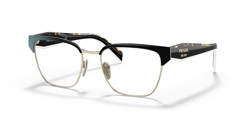 Prada PR 65YV in Black/Pale Gold / Demo Lens (AAV1O1) - Front View