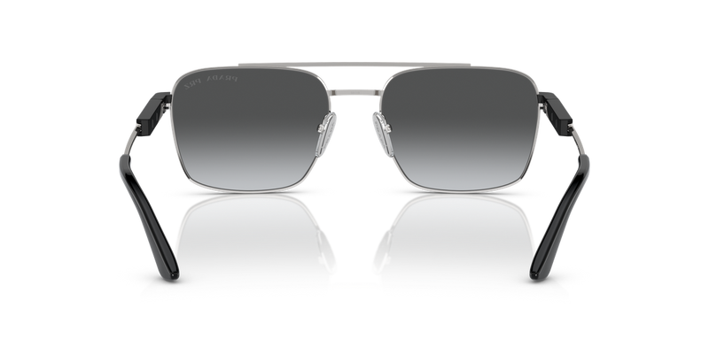 Prada PR 67ZS in Silver / Polarized Grey Gradient (1BC5W1) - Temple Detail