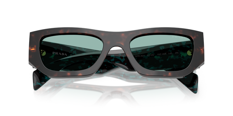 Prada PR A01S in Root Tortoise / Petrol Green (18Z40K) - Alternate View