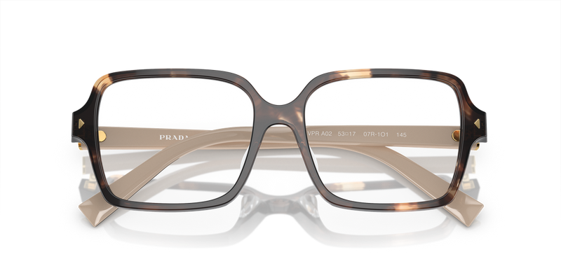 Prada PR A02V in Havana Caramel / Demo Lens (07R1O1) - Side View