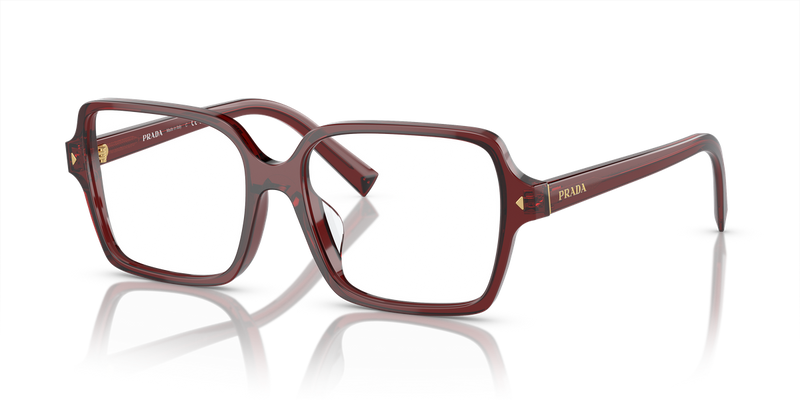 Prada PR A02V in Transparent Red / Demo Lens (16P1O1) - Alternate View