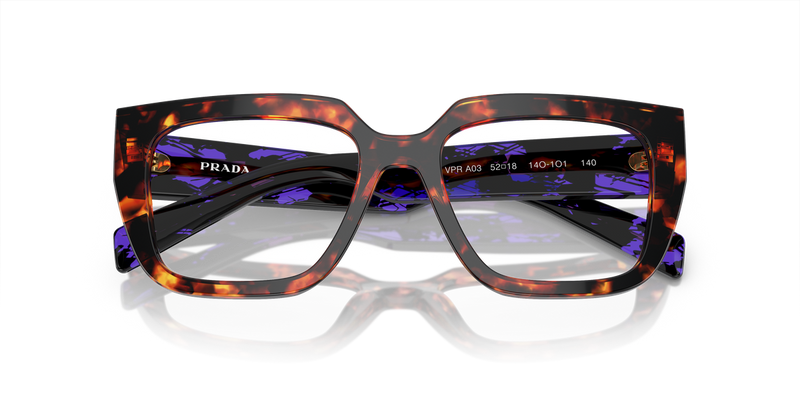 Prada PR A03V in Havana Magma / Demo Lens (14O1O1) - Side View