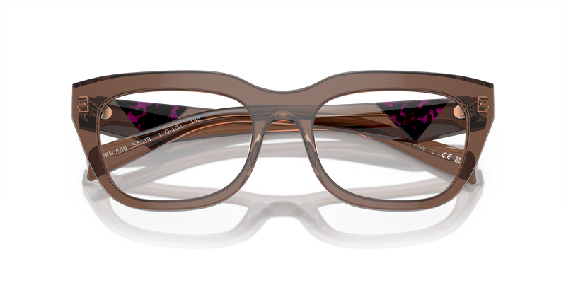 Prada PR A06V in Transparent Brown / Demo Lens (17O1O1) - Alternate View