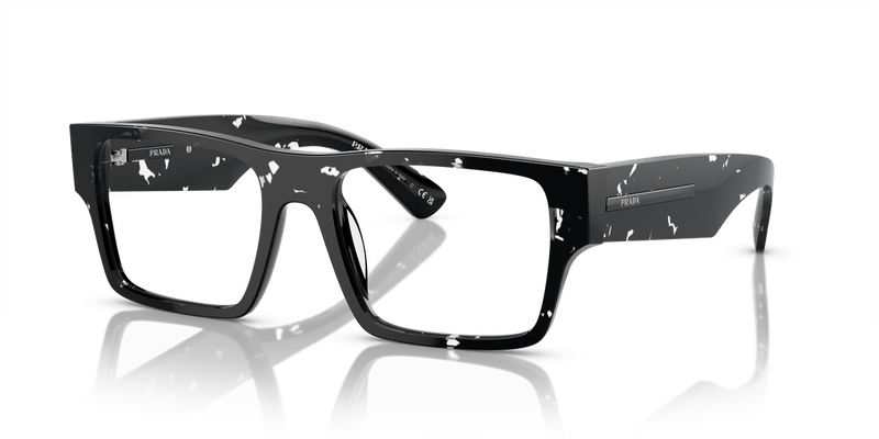 Prada PR A08V in Havana Black Transparent / Demo Lens (15O1O1) - Alternate View