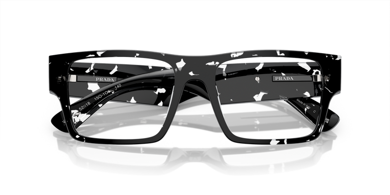 Prada PR A08V in Havana Black Transparent / Demo Lens (15O1O1) - Alternate View