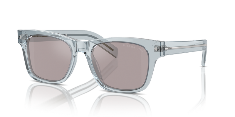 Prada PR A17SF in Transparent Azure / Grey Polarized Mirror Gold (19T80F) - Alternate View