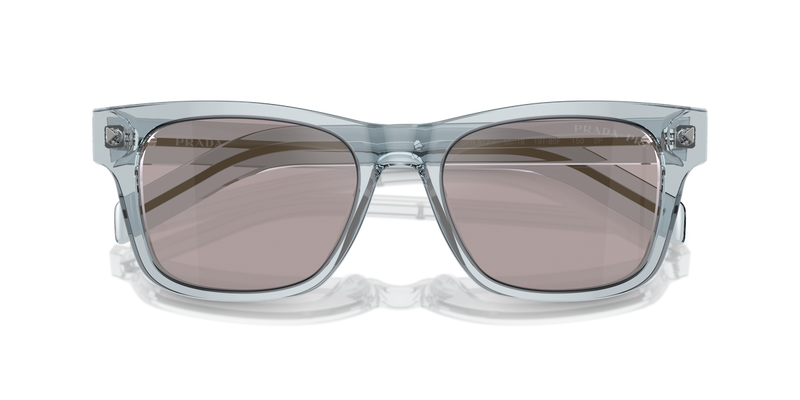 Prada PR A17SF in Transparent Azure / Grey Polarized Mirror Gold (19T80F) - Alternate View