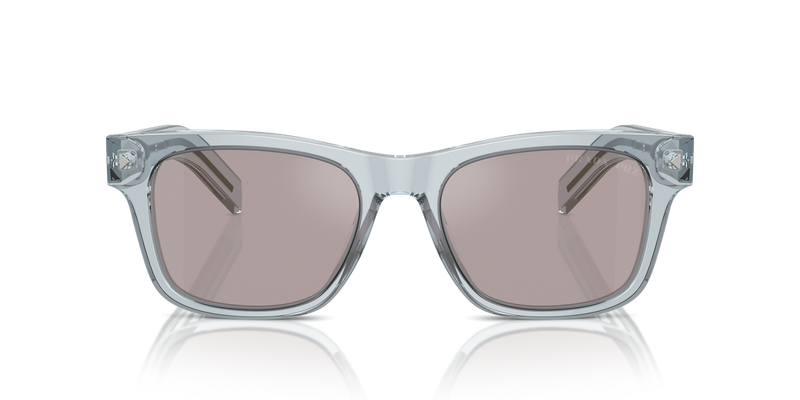 Prada PR A17SF in Transparent Azure / Grey Polarized Mirror Gold (19T80F) - Alternate View