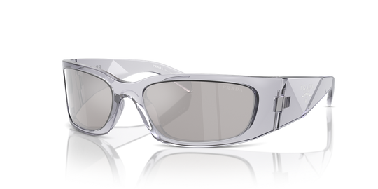 Prada PR A19S - Transparent Grey / Light Grey Mirror Silver (12R2B0)