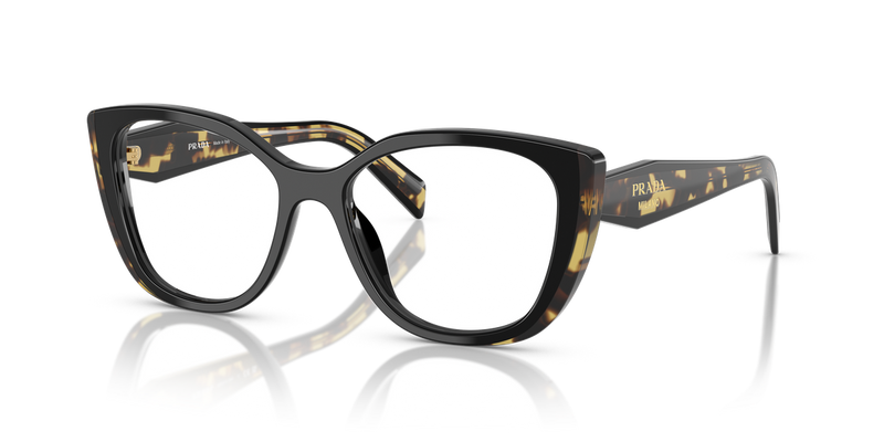 Prada PR B04V in Black/Medium Tortoise / Demo Lens (3891O1) - Front View
