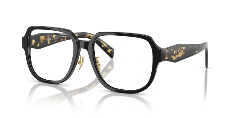Prada PR B07VD in Black/Medium Tortoise / Demo Lens (3891O1) - Alternate View
