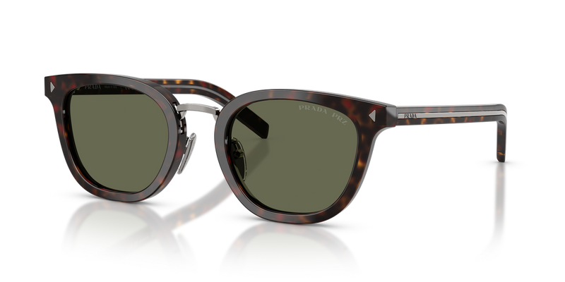 Prada PR C01SD in Root Havana / Green Polarized (17N03R) - Alternate View