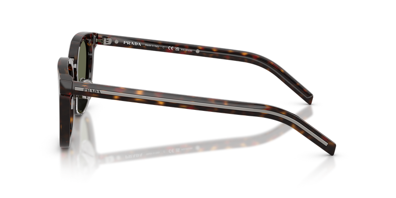 Prada PR C01SD in Root Havana / Green Polarized (17N03R) - Alternate View