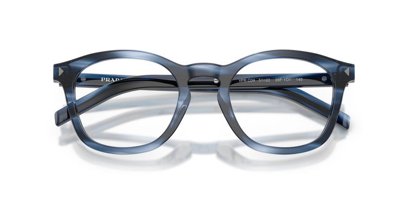 Prada PR C04V in Striped Blue / Demo Lens (26F1O1) - Alternate View