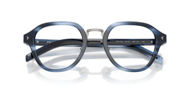 Prada PR C05V in Striped Blue / Demo Lens (26F1O1) - Alternate View