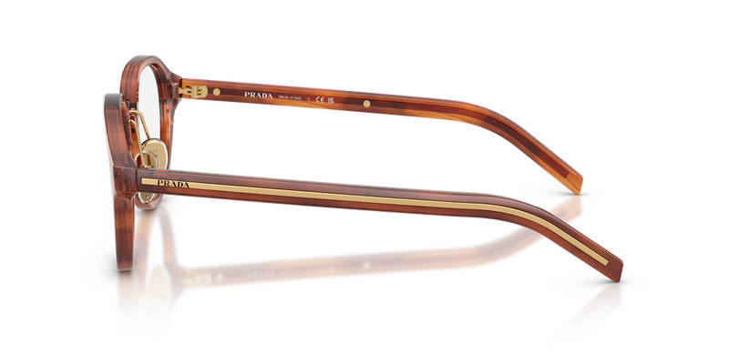 Prada PR C05V in Striped Cognac / Demo Lens (27F1O1) - Alternate View