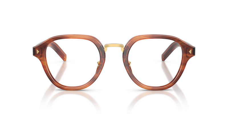 Prada PR C05V in Striped Cognac / Demo Lens (27F1O1) - Alternate View