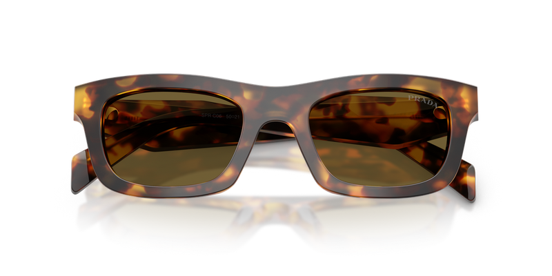Prada PR C06S in Honey Tortoise / Dark Brown (14L09Z) - Side View