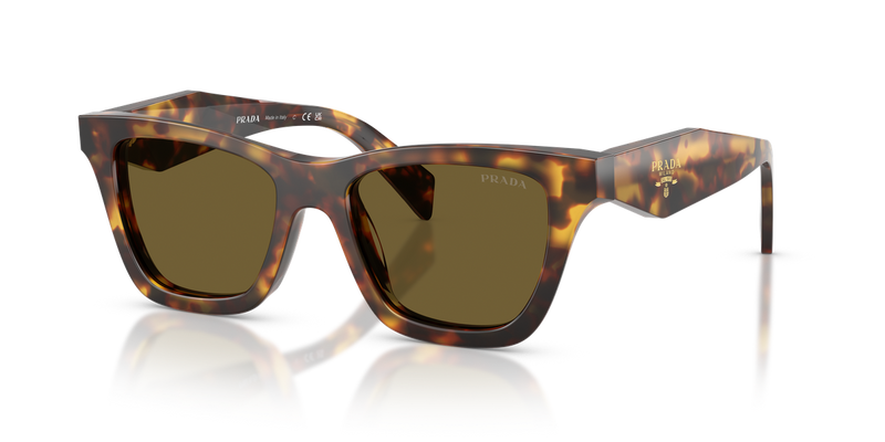 Prada PR C07S in Honey Tortoise / Dark Brown (14L09Z) - Front View