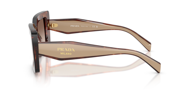 Prada PR D01SF in Caramel Tortoise / Brown Gradient (00K10S) - Back View