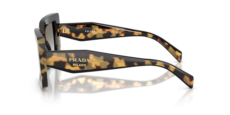 Prada PR D01SF in Black/Medium Tortoise / Grey Gradient (0CD80L) - Alternate View