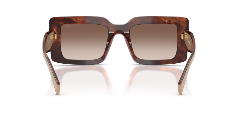 Prada PR D01S in Caramel Tortoise / Brown Gradient (00K10S) - Temple Detail