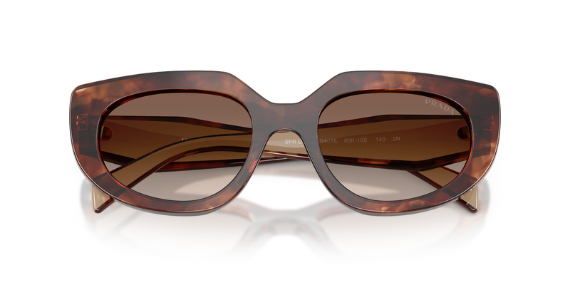 Prada PR D02SF in Caramel Tortoise / Brown Gradient (00K10S) - Side View