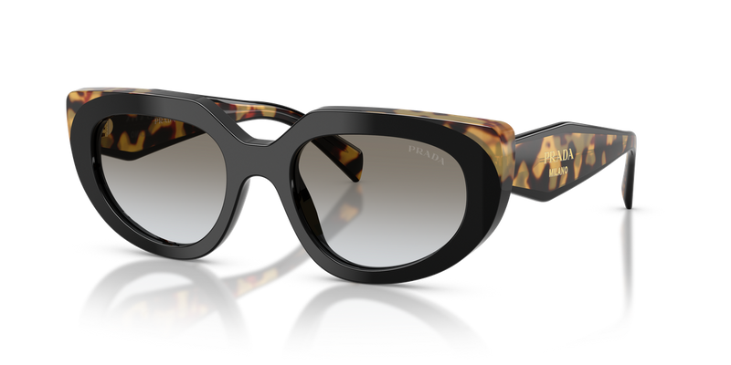 Prada PR D02SF in Black/Medium Tortoise / Grey Gradient (0CD80L) - Alternate View