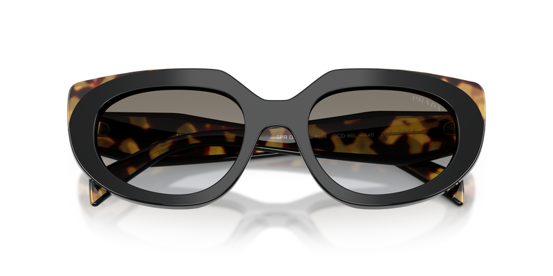Prada PR D02SF in Black/Medium Tortoise / Grey Gradient (0CD80L) - Alternate View