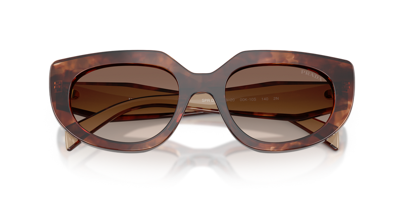 Prada PR D02S in Caramel Tortoise / Brown Gradient (00K10S) - Side View