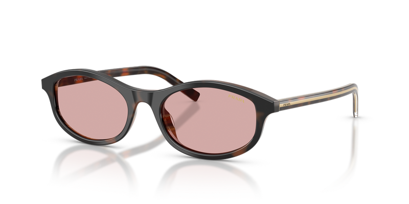 Prada PRD17SF in Cherry Tortoise/Tabacco Horn - Front View