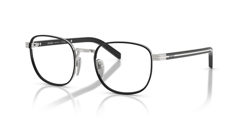 Prada PR D50V in Silver/Black / Demo Lens (1BC1O1) - Front View