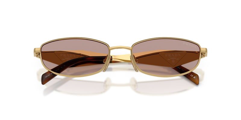 Prada PR D51S in Gold / Light Purple Brown (5AK20I) - Side View