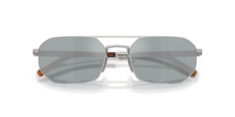Prada PR D53S in Silver / Blue Mirror Silver (1BC40X) - Side View