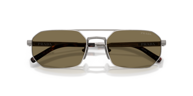 Prada PR D53S in Satin Gunmetal / Light Brown (23J90F) - Alternate View