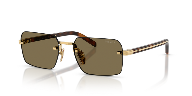 Prada PR D55S in Gold / Light Brown (5AK90F) - Alternate View