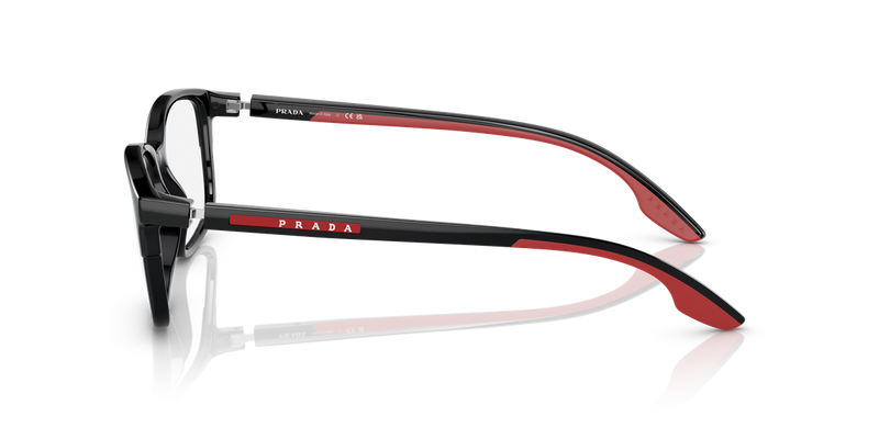 Prada Linea Rossa PS 01PV in Black / Demo Lens (1AB1O1) - Back View