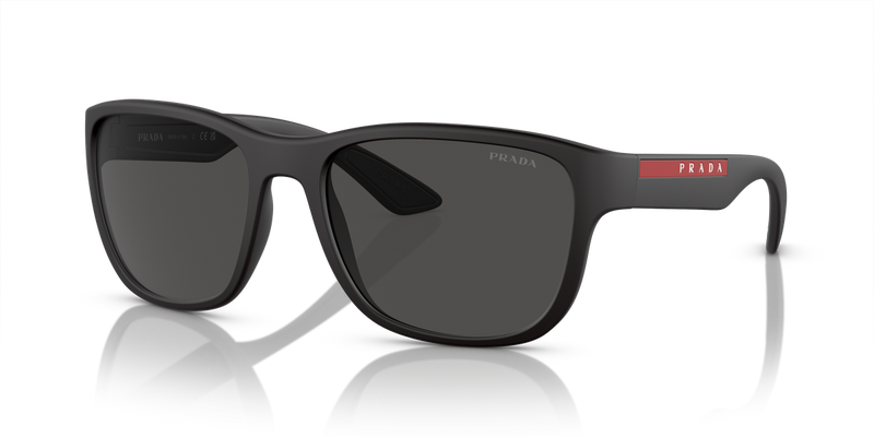 Prada Linea Rossa ACTIVE in Black Rubber / Grey (DG05S0) - Front View