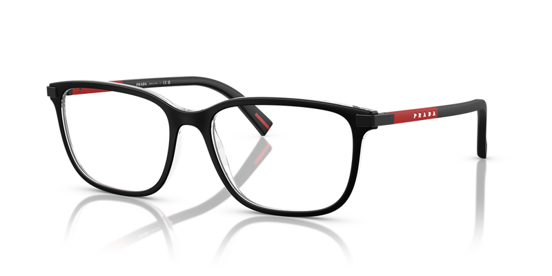 Prada Linea Rossa PS 02RV in Top Matte Black On Crystal / Demo Lens (03I1O1) - Alternate View